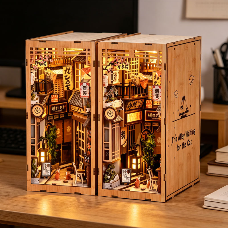 Book Nook Shelf Insert Alley Diy - Zuuton DIY Wooden Book Nook Shelf
