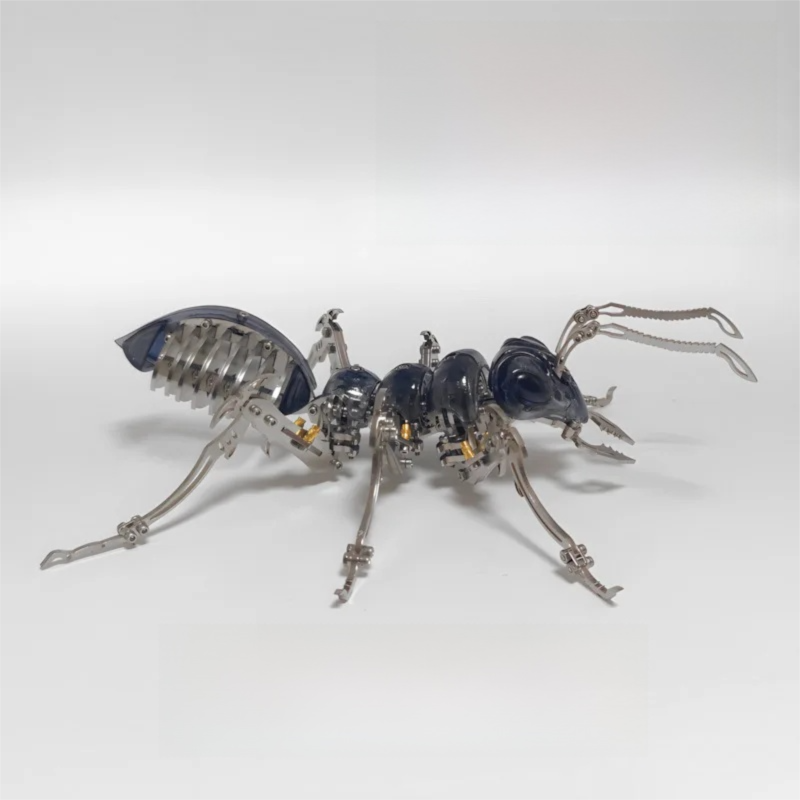 Metal 3D Puzzle Stainless Model Kit - 3d Stainless Simulation Mechanical Ants Armor