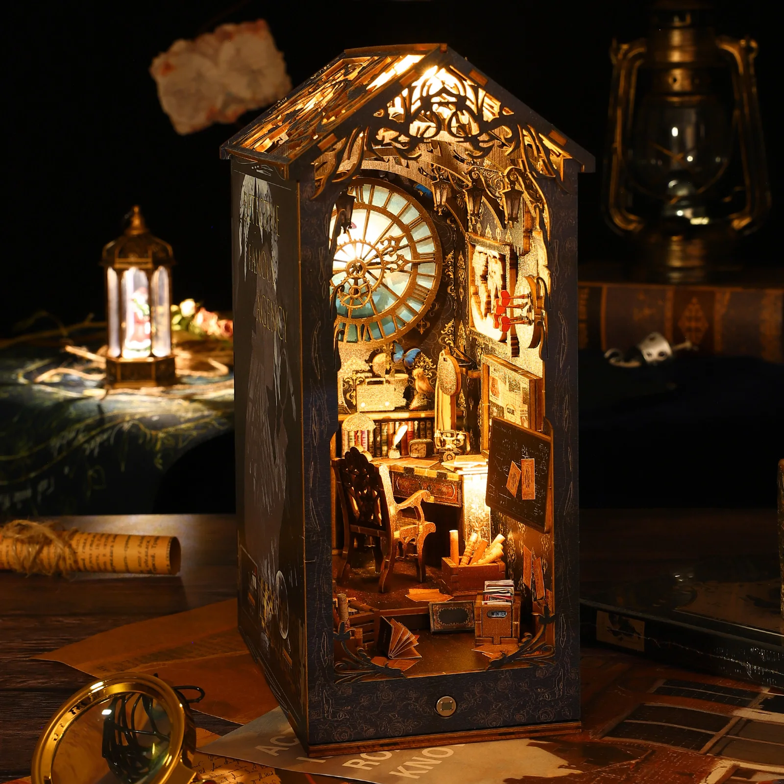 Diy Miniature Dollhouse Kit Book Nook - DIY Book Nook Kit 3D Wooden