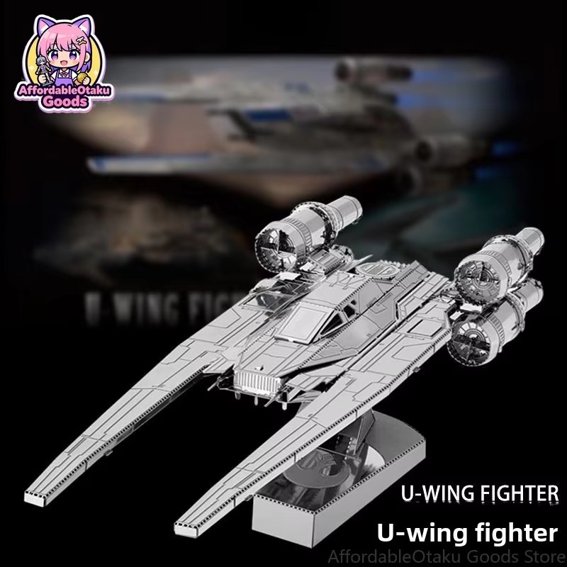 Metal 3D Puzzle Stainless Model Kit - 3D Metal Puzzle Sci-Fi Space Fighter,