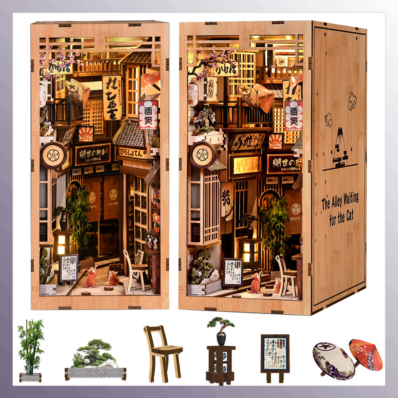 Book Nook Shelf Insert Alley Diy - Diy Wooden The Alley Waiting For