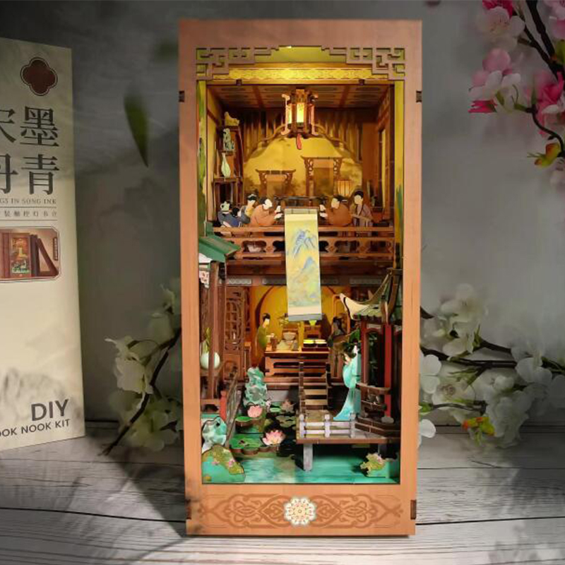 Diy Miniature Dollhouse Kit Book Nook - DIY Wooden Book Nook Shelf Insert