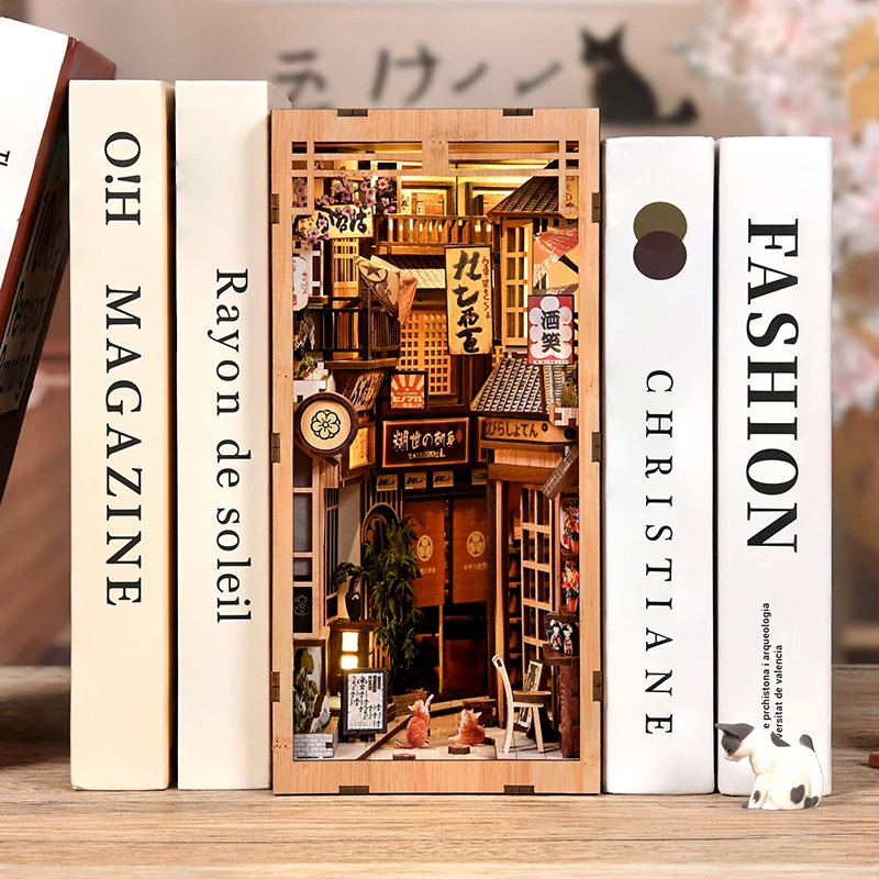 DIY Wooden Japanese Book Nook  - Book Nook Shelf Insert Alley Diy 评论和价格