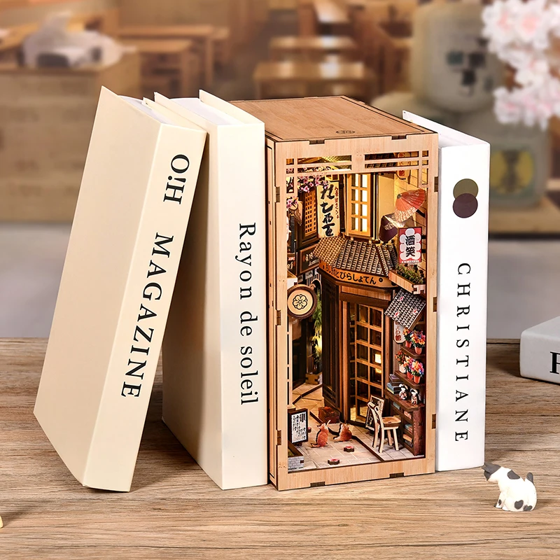 DIY Wooden Japanese Book Nook  - Book Nook Shelf Insert Alley Diy 评论和价格