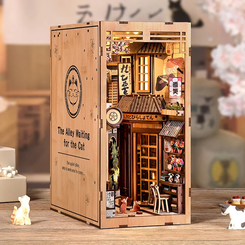 DIY Wooden Japanese Book Nook  - Book Nook Shelf Insert Alley Diy 评论和价格