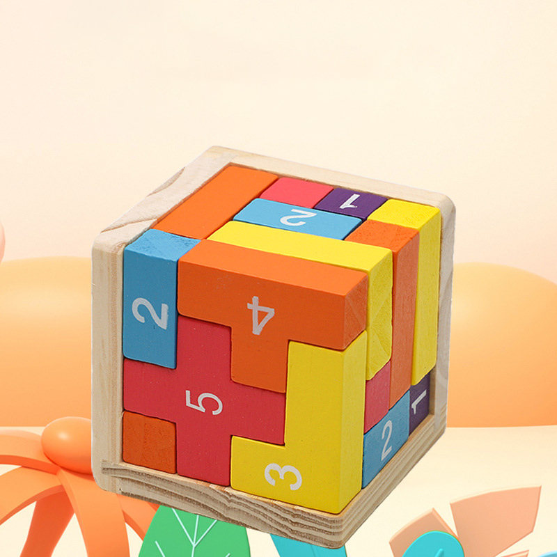 Colorful Wooden Blocks Puzzles - 3D Wooden Mechanical Puzzle Marble Run 评论和价格
