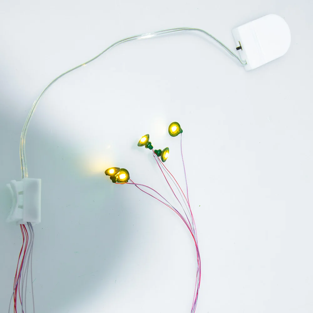 5PCS Miniature Wall Lamp Model - Miniature Led Light Kit For Dollhouse 评论和价格