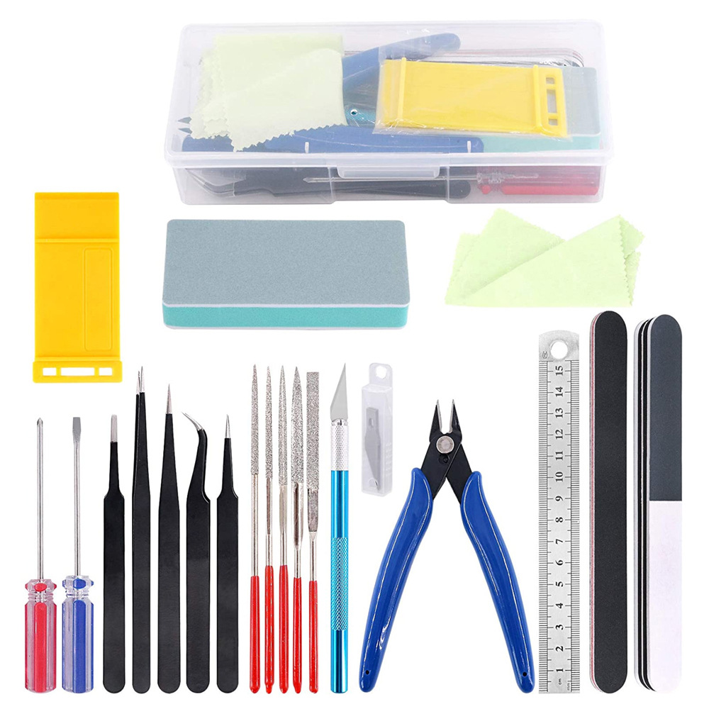 Models Tool Kit Trimming Knife - Modeling Tool Kit Tweezers Hobby Knife 评论和价格
