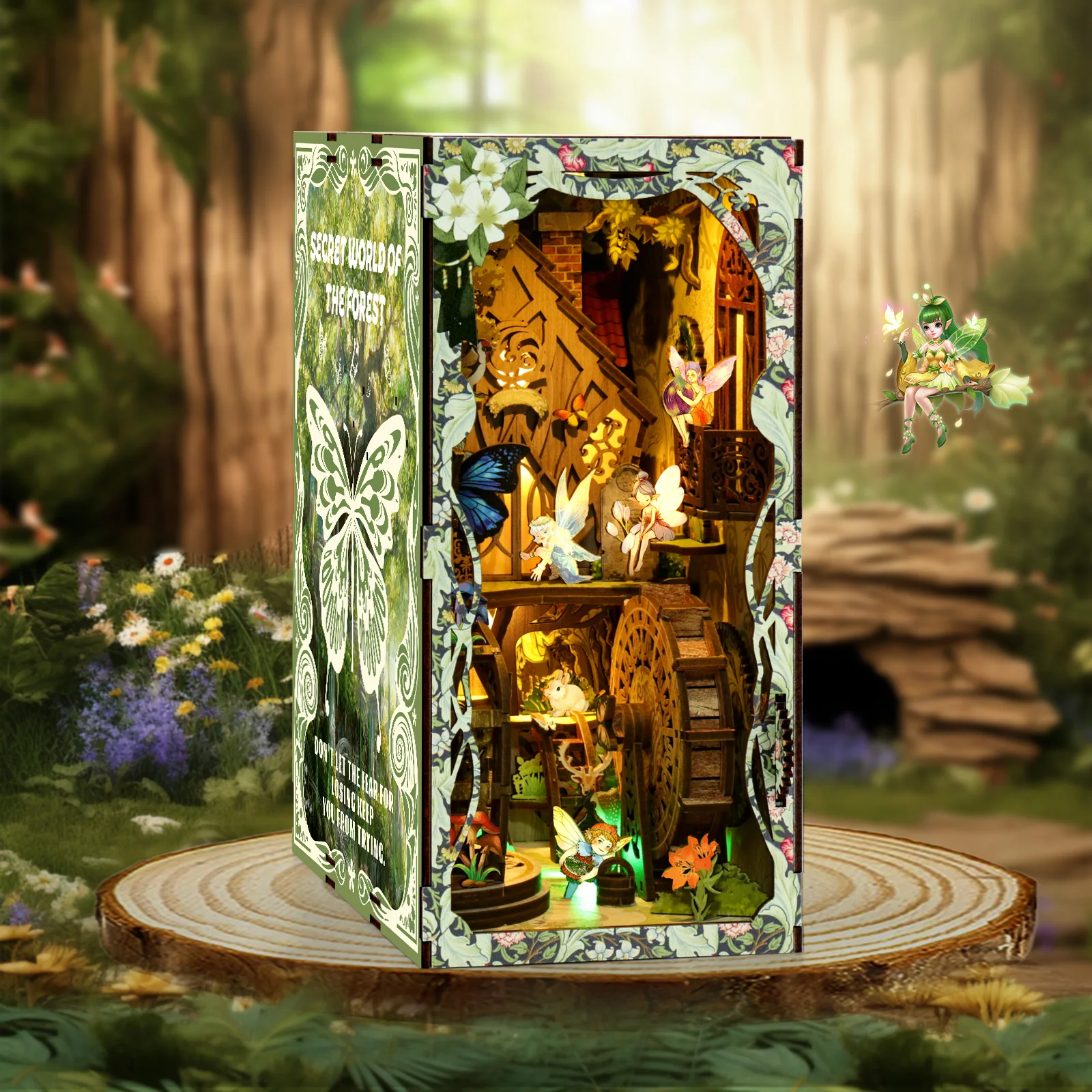 Cool DIY Book Nook Miniature H - Diy Miniature Dollhouse Kit Book Nook 评论和价格