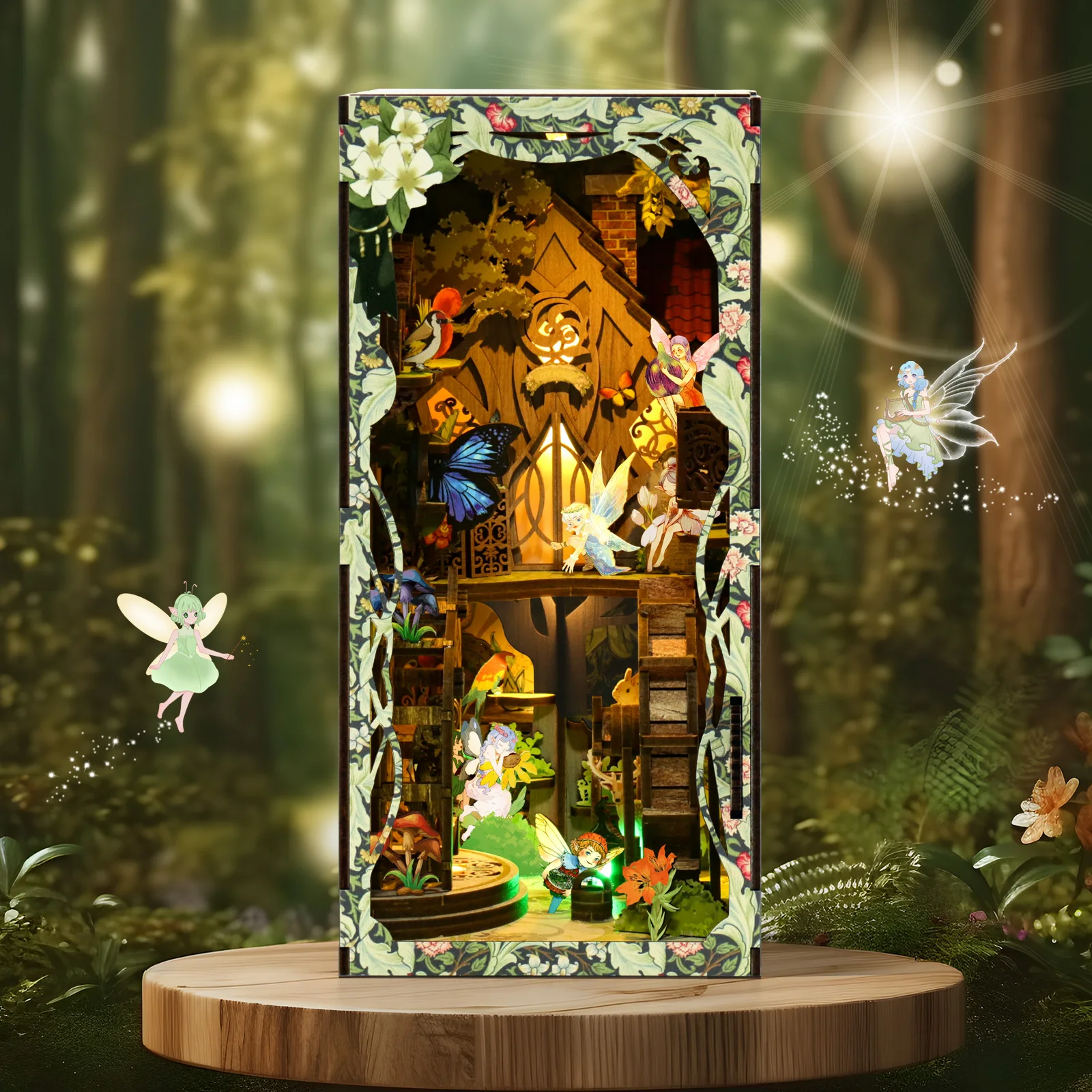 Cool DIY Book Nook Miniature H - Diy Miniature Dollhouse Kit Book Nook 评论和价格