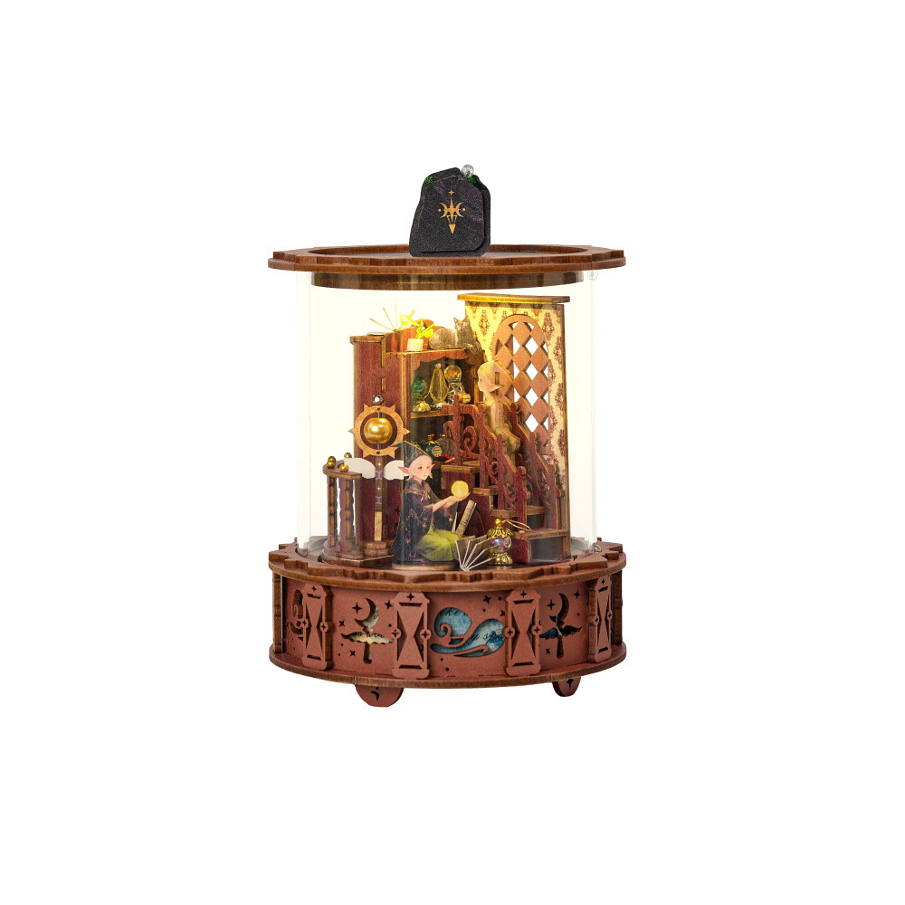Magic Music Box 360° Visible L - Music Box Wooden 3D Puzzle Rotating 评论和价格