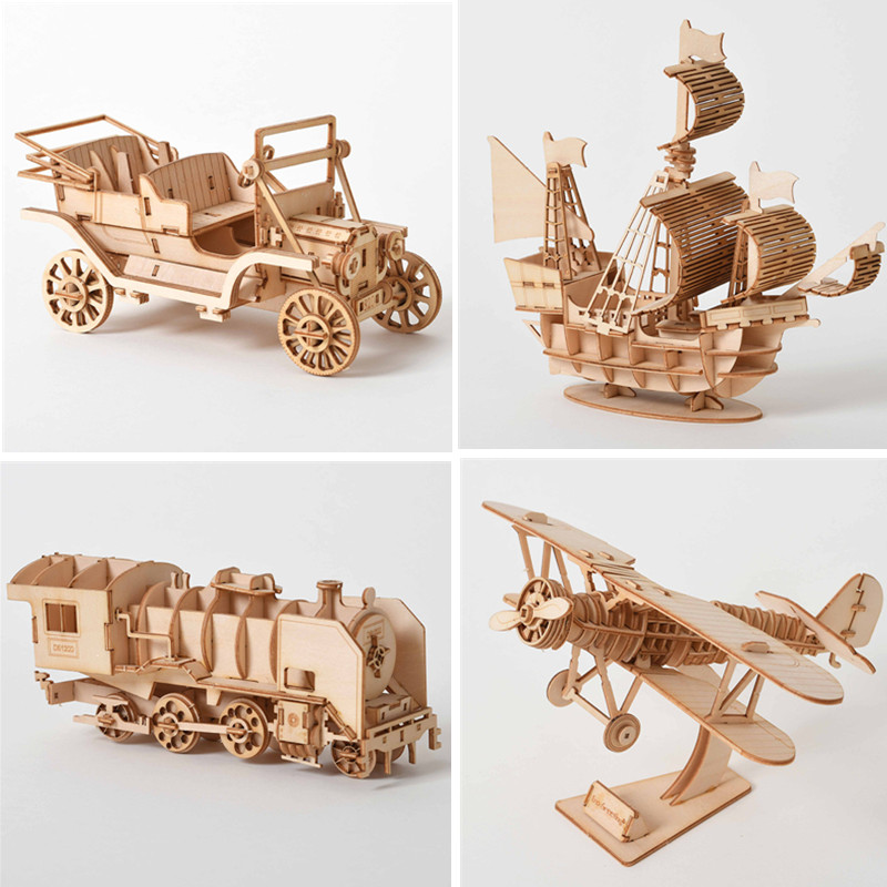 3D Wooden Puzzle DIY Kit - Las - Laser Cut Wooden Model Kit Assembly 评论和价格