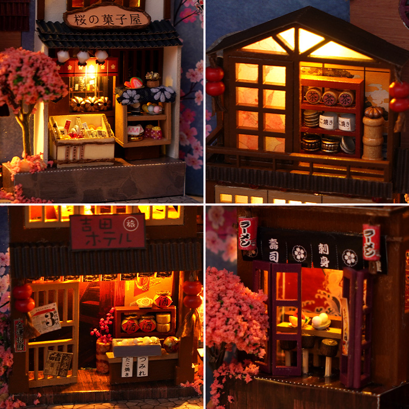 Japanese Retro DIY Wooden Book - Book Nook Shelf Insert Alley Diy 评论和价格