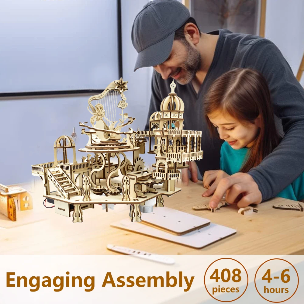 Newest 3D Wooden Puzzle Myster - 3D Wooden Mechanical Puzzle Marble Run 评论和价格