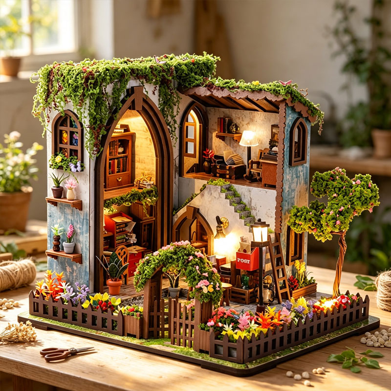 DIY Wooden Miniature House Kit - Miniature Led Light Kit For Dollhouse 评论和价格