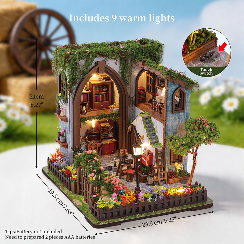 DIY Wooden Miniature House Kit - Miniature Led Light Kit For Dollhouse 评论和价格
