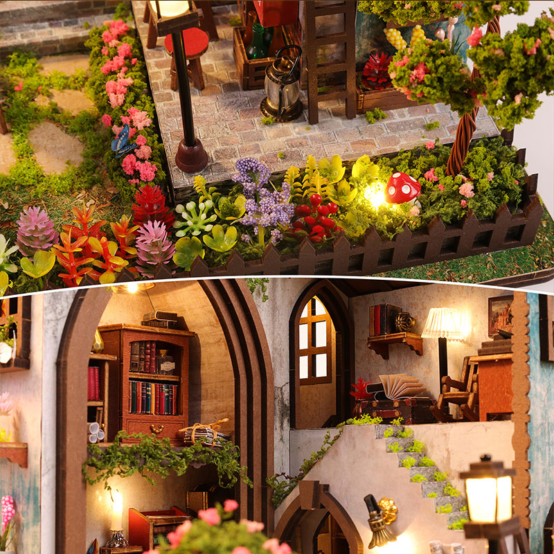 DIY Wooden Miniature House Kit - Miniature Led Light Kit For Dollhouse 评论和价格