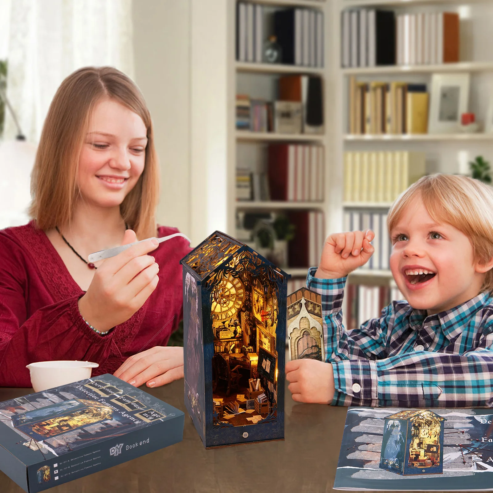 DIY Book Nook Kit 3D Wooden Pu - Diy Miniature Dollhouse Kit Book Nook 评论和价格