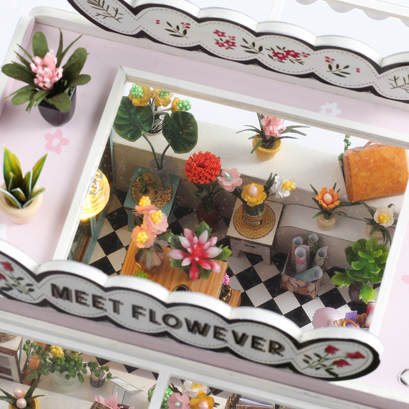 DIY Flower Truck Dollhouse Kit - Miniature Led Light Kit For Dollhouse 评论和价格