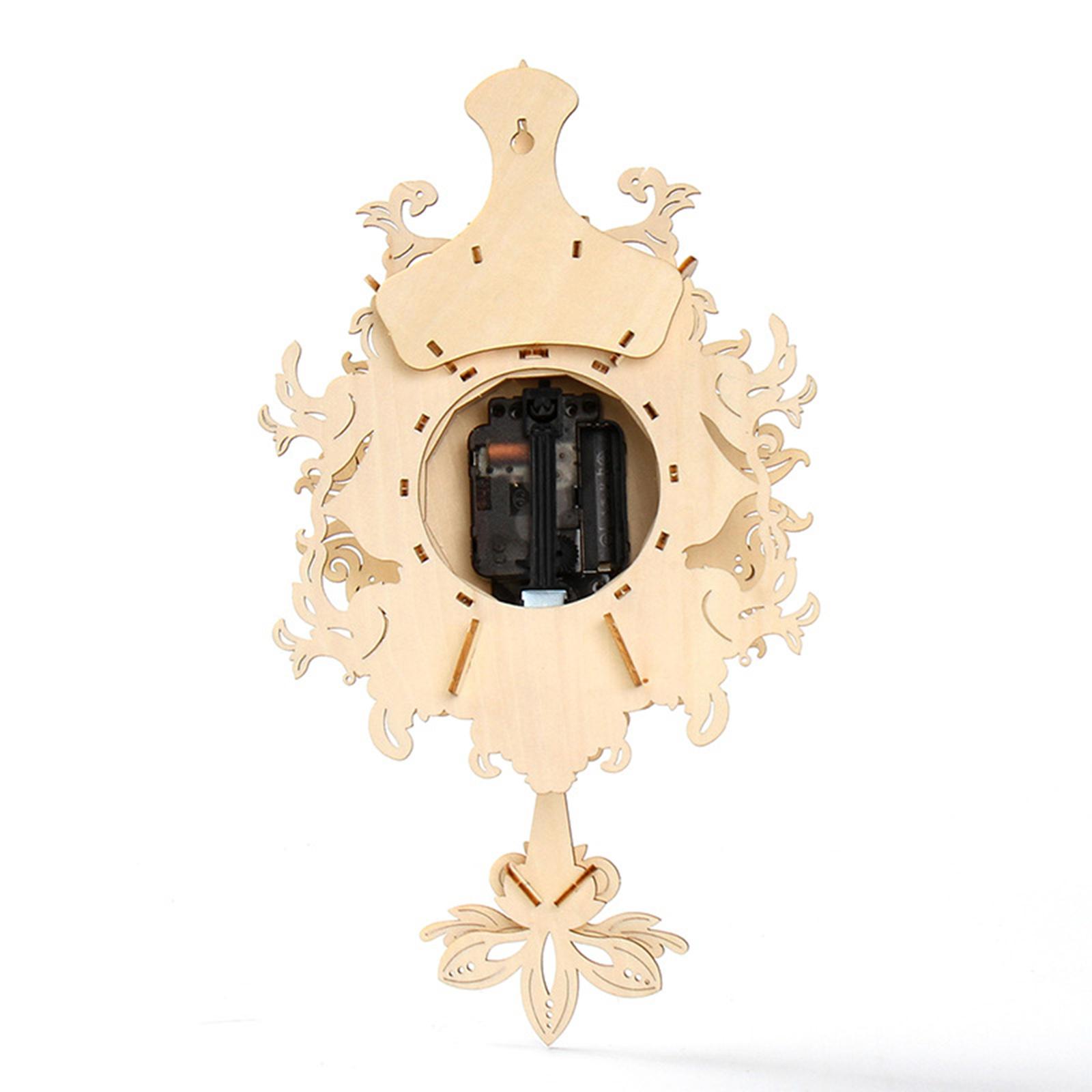 3D Wooden Mechanical Pendulum  - Wooden Clock Puzzle Mechanical Pendulum 评论和价格