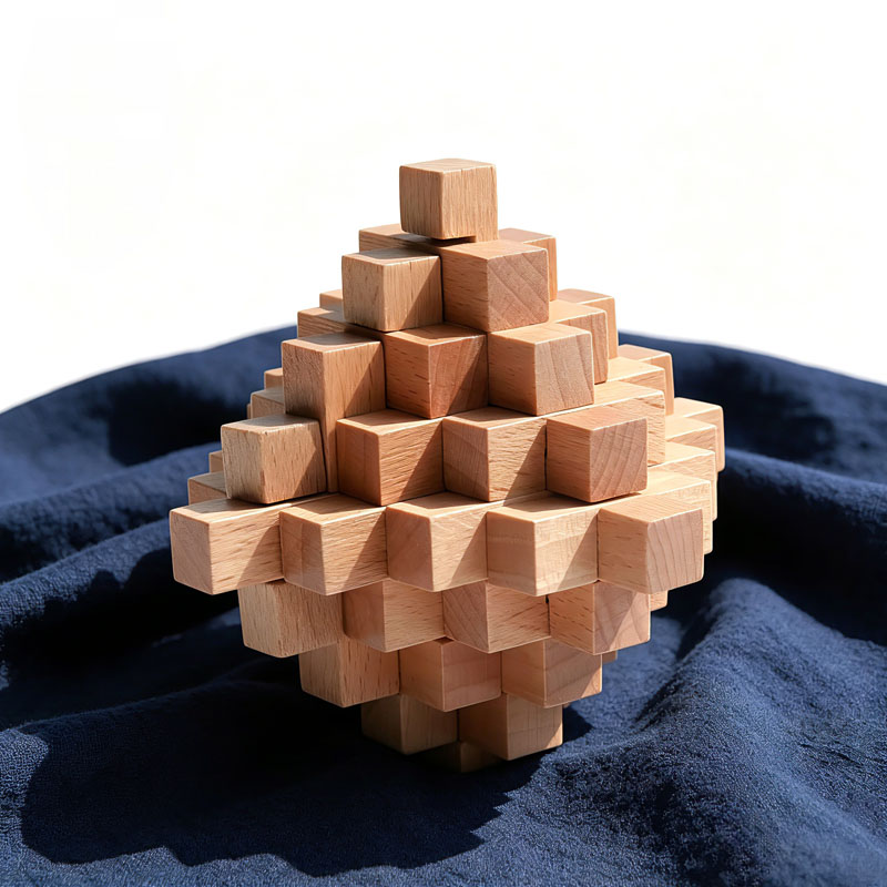 Difficult LuBan Lock Pineapple - 3D Wooden Mechanical Puzzle Marble Run 评论和价格