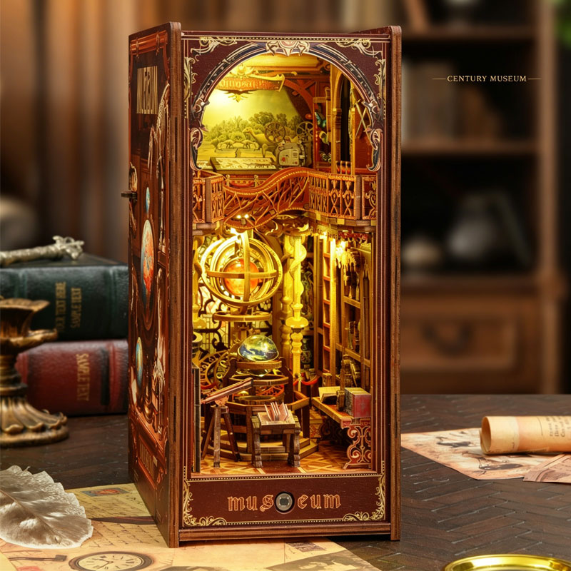Book Nook Kit DIY Wooden Minia - Miniature Led Light Kit For Dollhouse 评论和价格