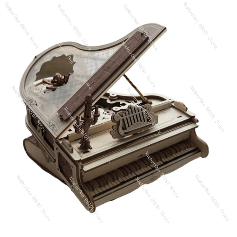 Piano Music Box 3D Wooden Puzz - Music Box Wooden 3D Puzzle Rotating 评论和价格